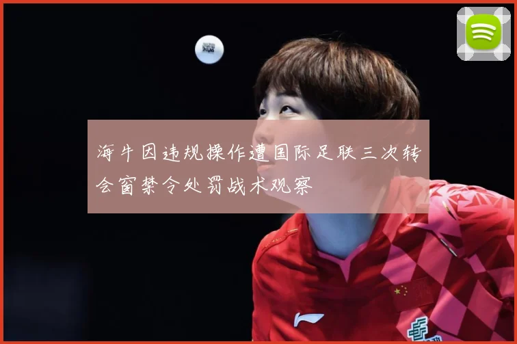 海牛因违规操作遭国际足联三次转会窗禁令处罚战术观察